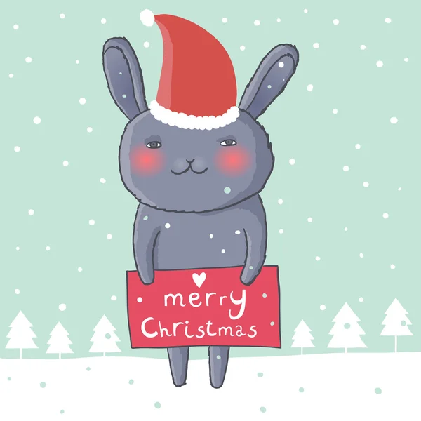 圣诞兔子 — 图库矢量图片