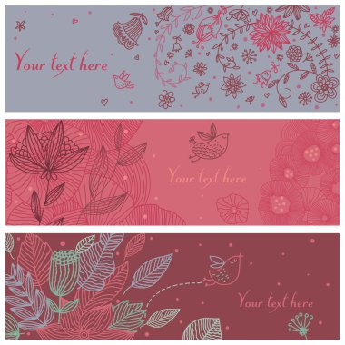 stijlvolle floral banners