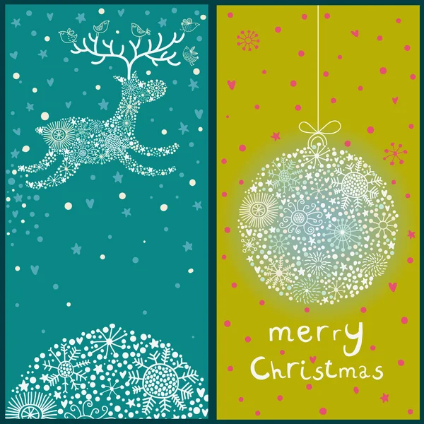 Χριστουγεννιάτικες κάρτες — Διανυσματικό Αρχείο
