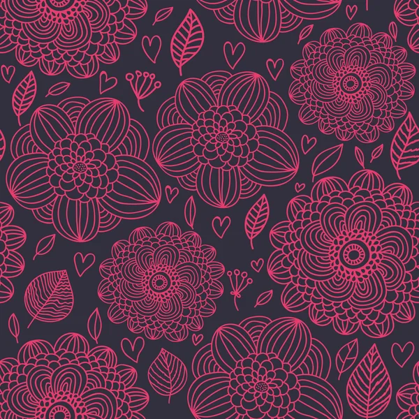 Motif floral sans couture — Image vectorielle