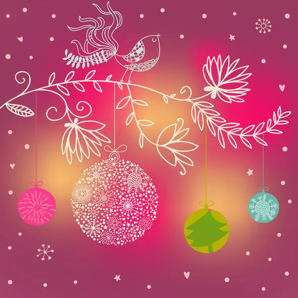 Bright Christmas background — Stock Vector