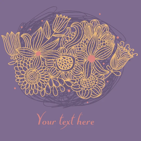 Fond floral aux couleurs chaudes — Image vectorielle