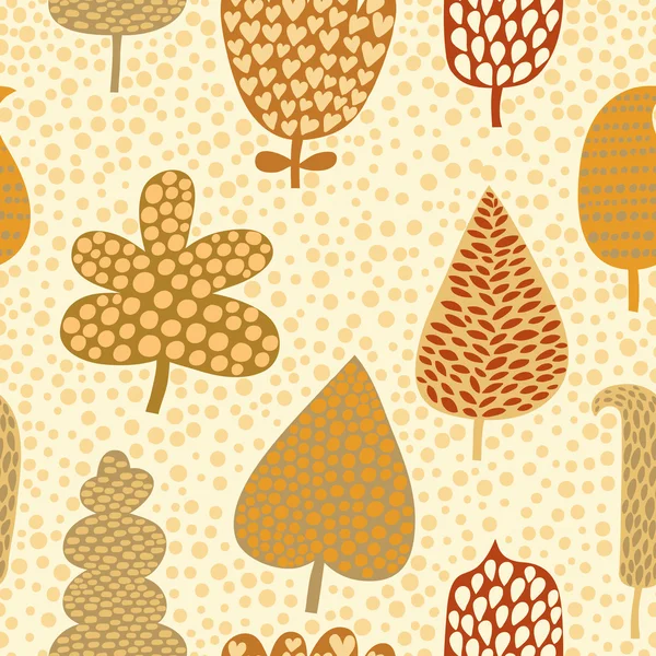 Nahtloses Muster mit Herbstblättern, abstrakte Blatttextur, endloser Hintergrund. Nahtloses Muster kann für Tapeten, Musterfüllungen, Webseitenhintergrund, Oberflächentexturen verwendet werden. — Stockvektor