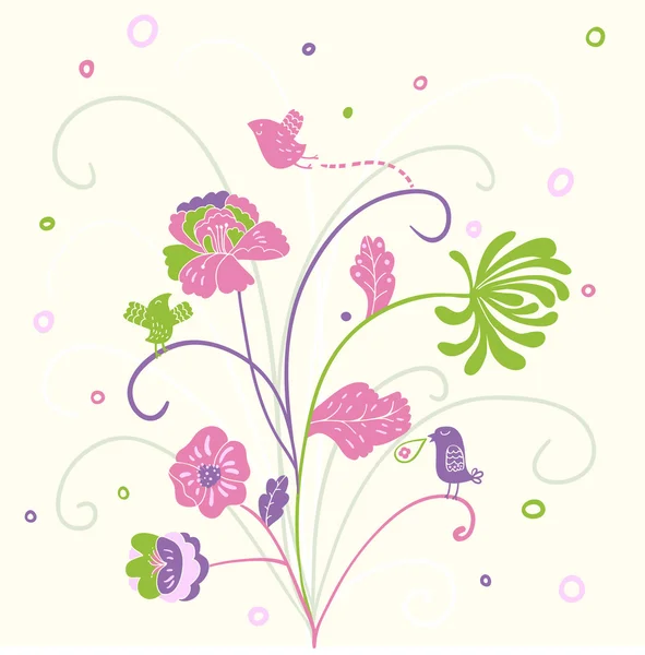 Primavera floral fundo. — Vetor de Stock