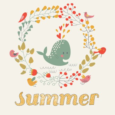 aydınlık yaz kartı vektör.