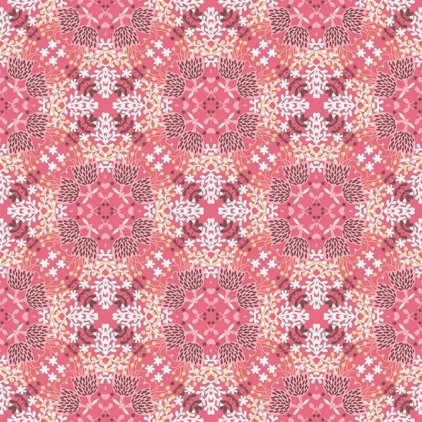 明るい幾何学的なマンダラ スタイルのシームレスなパターン — ストックベクタ