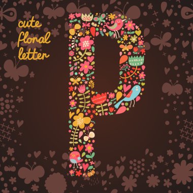 The letter P. clipart