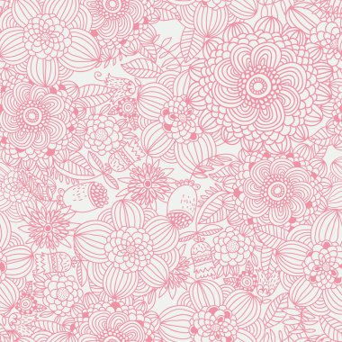 ретро квіткові безшовні візерунком у рожевих тонах.