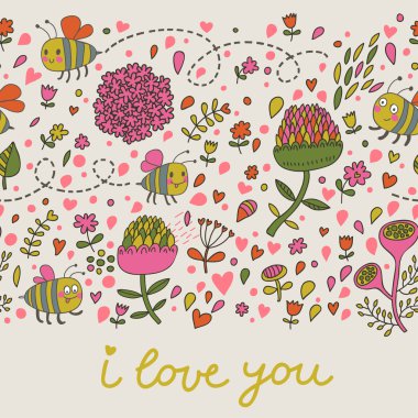 pastel renkler sevimli salyangoz ile şık çiçek tasarım.