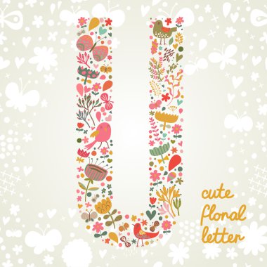 The letter U. clipart