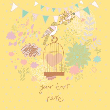 Tulip i potten, isolerad på vit bakgrund, vektor illustration.