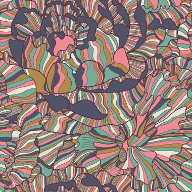 Şakayık çiçekleri parlak Dikişsiz desen yaptı.