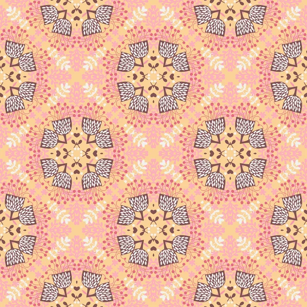 Heldere geometrische mandala stijl naadloze patroon — Stockvector