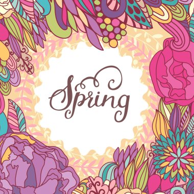 Bright spring concept background in vector.