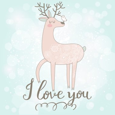 Seni seviyorum. sevimli romantik arka plan