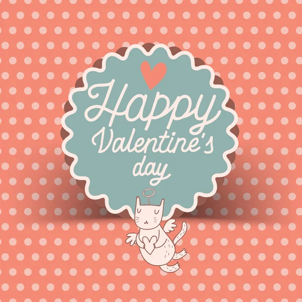 Happy Velentine's Day card. — Stock Vector