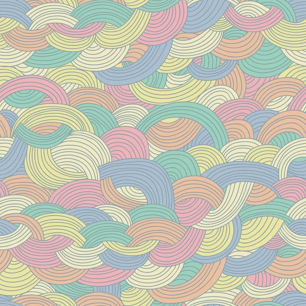 Modèle sans couture élégant fait de vagues colorées — Image vectorielle