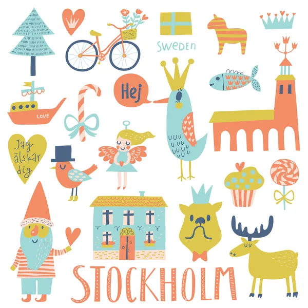 Concept Stockholm mis en vecteur . — Image vectorielle