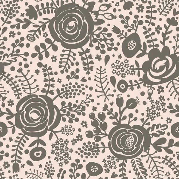 Élégant motif floral sans couture fait de fleurs modernes — Image vectorielle