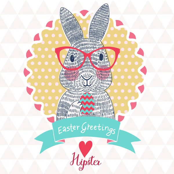 en komik Paskalya kartı vektör.