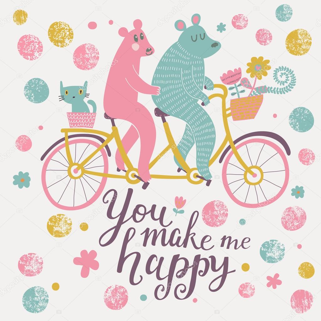 You make me happy — Stock Vector © smilewithjul #44299775