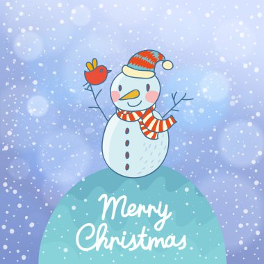 parlak Noel ve yeni yıl kartı