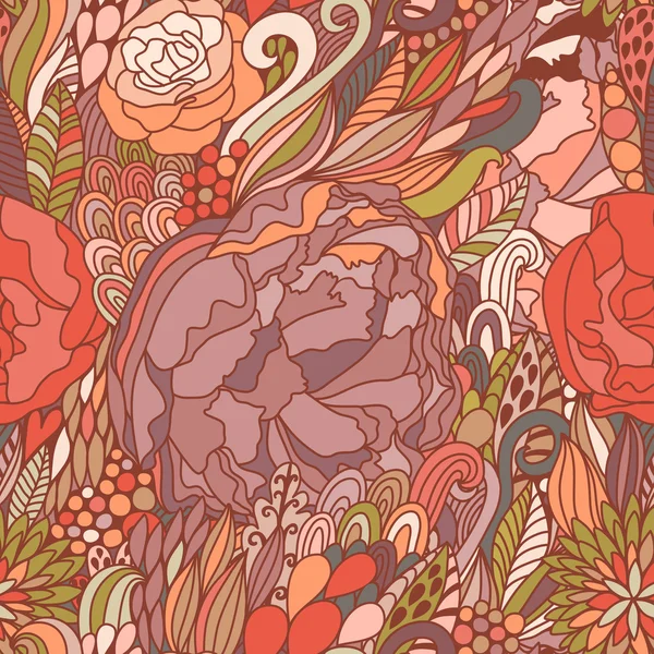 Absolutamente magnífico patrón floral sin costuras — Vector de stock