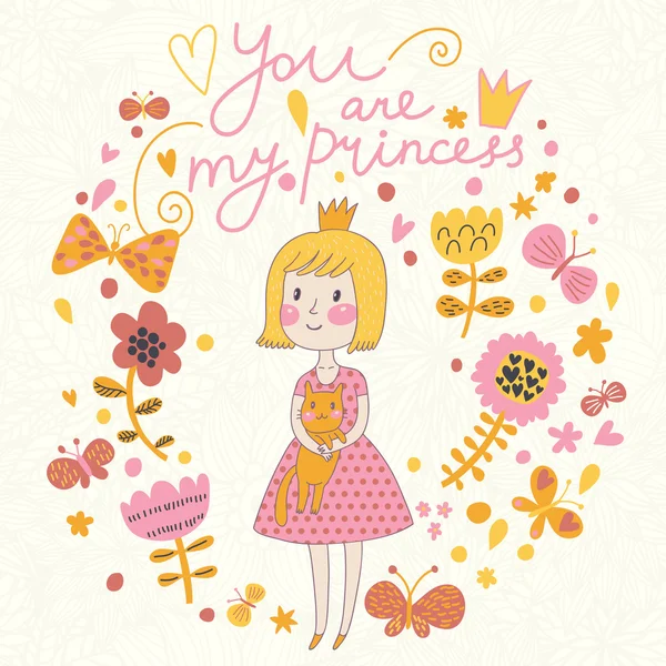 Eres mi princesa. . — Vector de stock