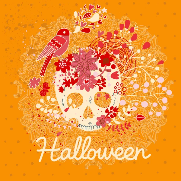 Tarjeta brillante de Halloween en vector . — Archivo Imágenes Vectoriales