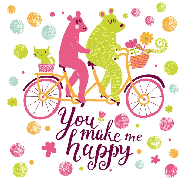 You make me happy — Stock Vector