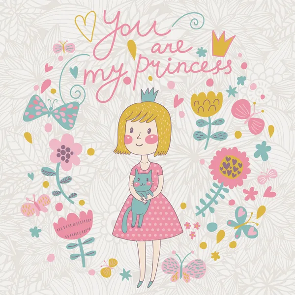 Eres mi princesa. . — Vector de stock