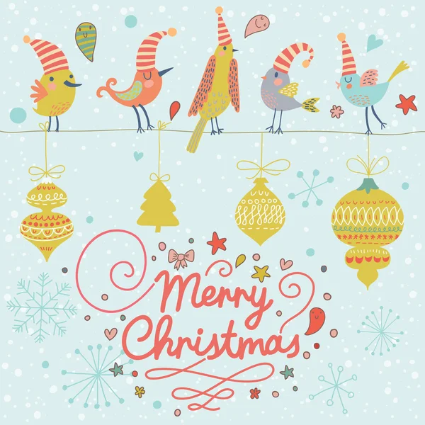 Merry Christmas card in vector. — Stock Vector