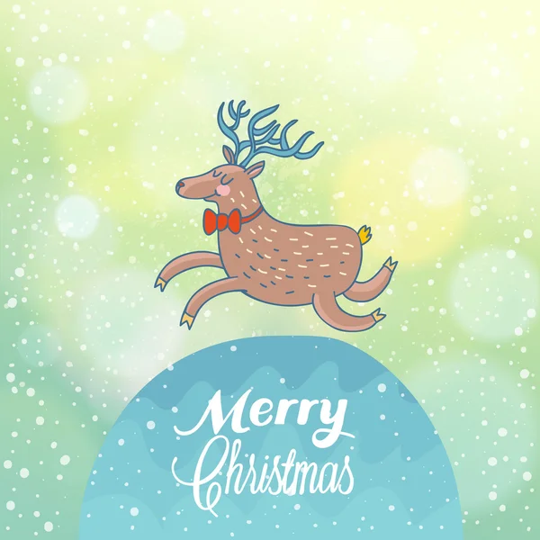 Bright Christmas card in vector. — Stock Vector