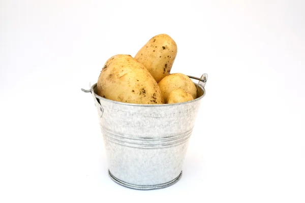 Potatoes in a bucket — Stock Photo, Image