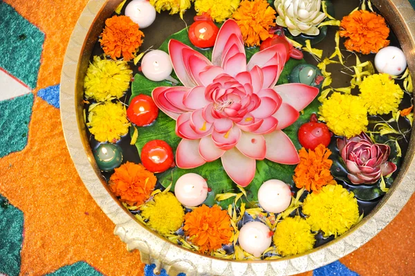 Décoration de fleurs indiennes — Photo