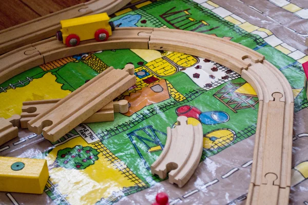 Conjunto de trem de brinquedo — Fotografia de Stock