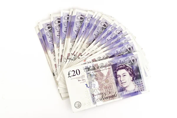 Twenty pound notes — Stock Photo, Image