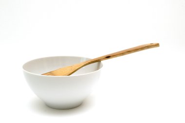 tahta kaşıkla kase