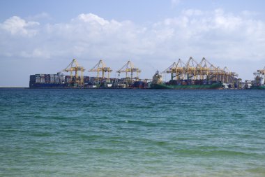 Güneşli plaj sahnesi