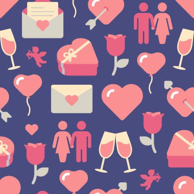 Pastel renkli Sevgililer Günü ve kusursuz düğün deseni.