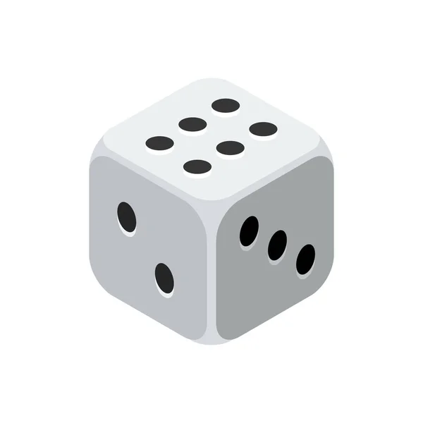 Dice六色等距矢量插图 — 图库矢量图片