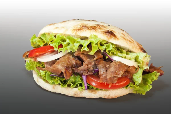 Doner kebab sandwich — Stock Photo, Image