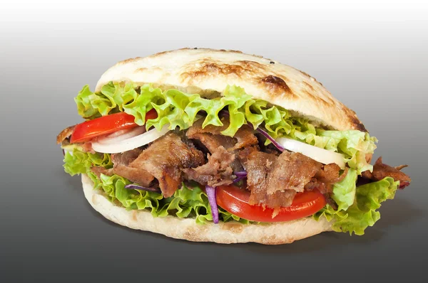Doner kebab smörgås Royaltyfria Stockbilder