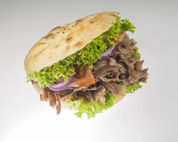 Döner Kebab mi Salat — Stock Photo, Image