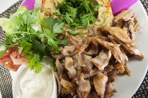 Döner Kebab mi Salat — Stock Photo, Image