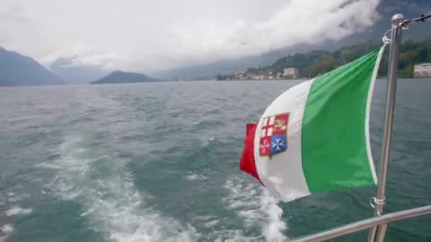 Lago de Como e italiano feliz — Vídeo de Stock