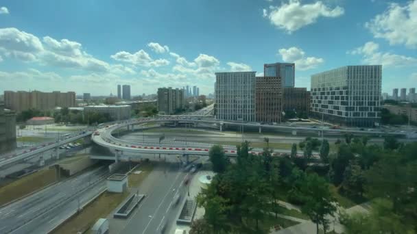 在莫斯科的一个工作日交通繁忙 — 图库视频影像