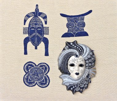 Venedik Maske ve Afrika maskeleri