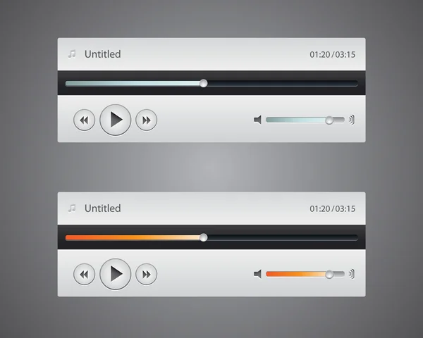 Interface van MediaPlayer — Stockvector