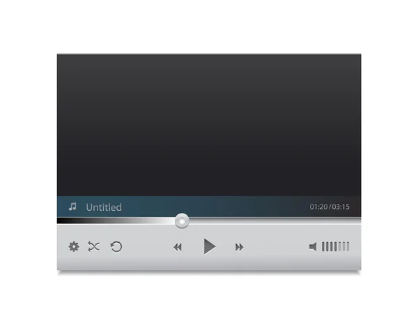 Interface of media player — Stock Vector
